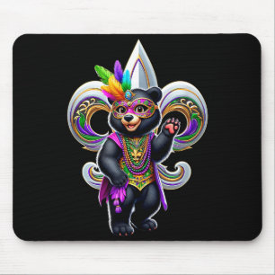 Black Bear Mardi Gras Mouse Pad