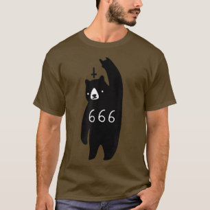 Black Bear Metal Impression Men Women T-Shirt