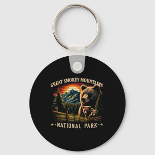 Black Bear Mother Great Smokey Mountains National  Keychain