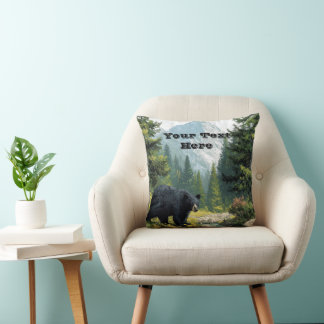 Black Bear Nature Pillow