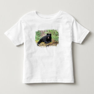 Black bear on an old growth log in the toddler t-shirt
