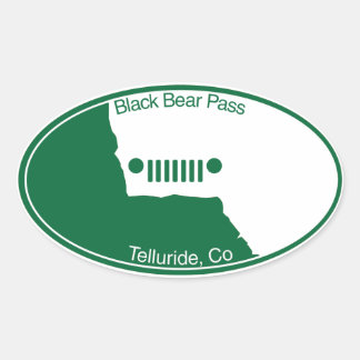 Black Bear Pass - Telluride, Co. Oval Sticker