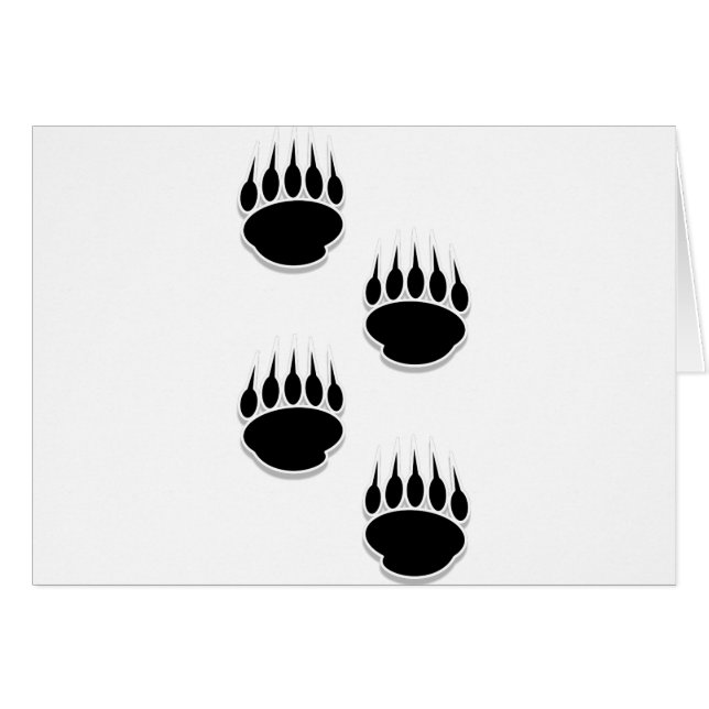 Black Bear Paw Prints (Front Horizontal)