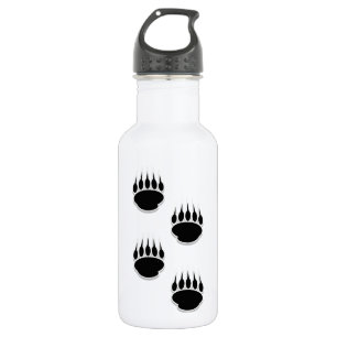 Black Bear Paw Prints 532 Ml Water Bottle