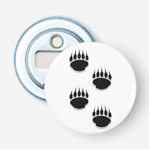 Black Bear Paw Prints Bottle Opener