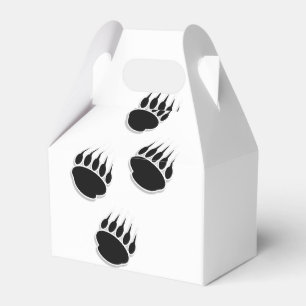 Black Bear Paw Prints Favor Box