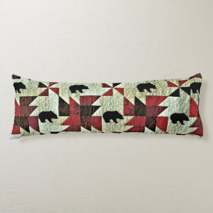 Black Bear Quilt Body Pillow