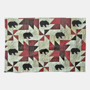 Black Bear Quilt Kitchen Towel