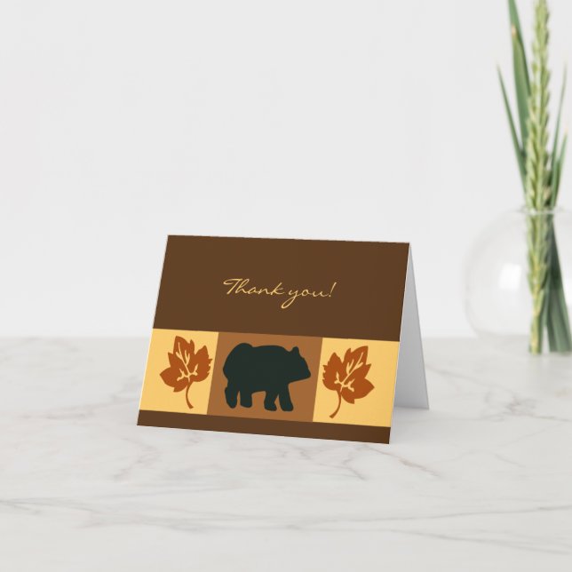 Black Bear Rustic Card Taille de la carte de voeux (Devant)