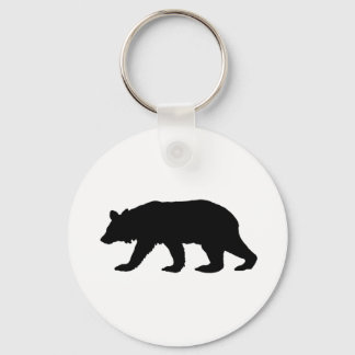 Black Bear Silhouette Keychain
