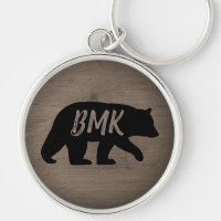 Black Bear Silhouette Personalized Monogram