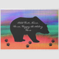 Black Bear Silhouette Tissue Paper