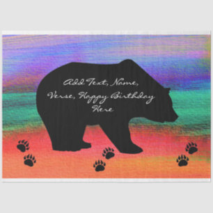 Black Bear Silhouette Tissue Paper