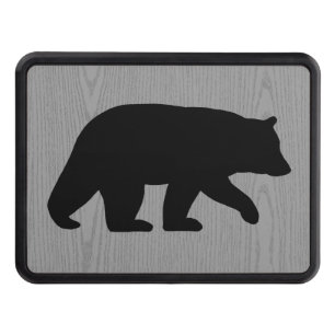 Black Bear Silhouette Trailer Hitch Cover
