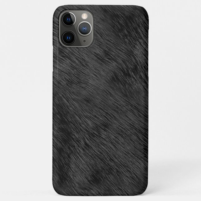 Black Bear Skin faux Fur Texture Case-Mate iPhone Case (Back)
