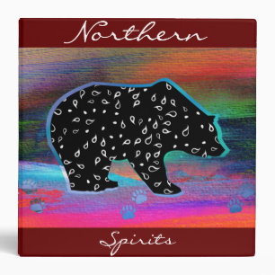 Black Bear Spirit Northern Light Colours Binder