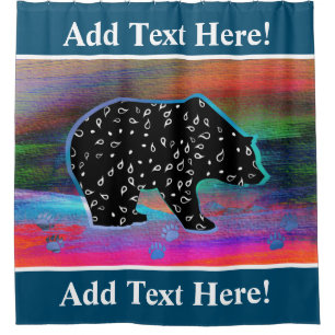 Black Bear Spirit Northern Light Colours Shower Cu