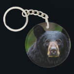 Black Bear Wild Nature Design Keychain<br><div class="desc">A bold illustration of a black bear inspired by wild nature and forest aesthetics. Clean and versatile design suitable for apparel,  prints,  and nature-themed products.</div>