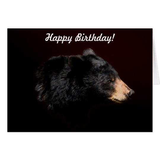 Black Bear Wildlife Birthday Card