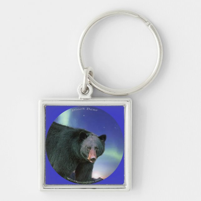 BLACK BEAR Wildlife Lover Key-chain Keychain (Front)