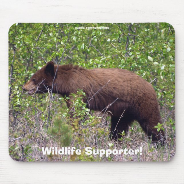 Black Bear  Wildlife Supporter Mousepad (Front)