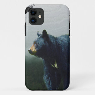 Black Bear Wildlife Theme iPhone 11 Case