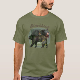 Black Bear Woodland Within T-Shirt