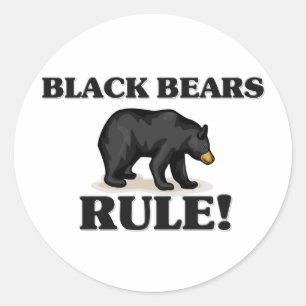 BLACK BEARS Rule! Classic Round Sticker