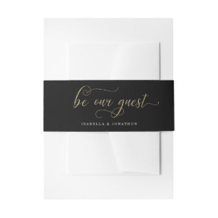Black Beauty and the Beast Inspired Invitation Belly Band