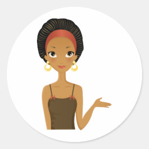 Black beauty classic round sticker