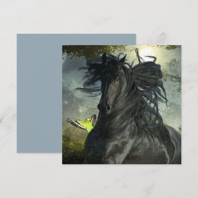 Black Beauty Friesian Horse - Greeting Card (Front/Back)