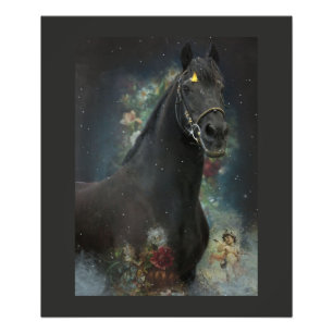 Black Beauty Friesian Horse - Poster