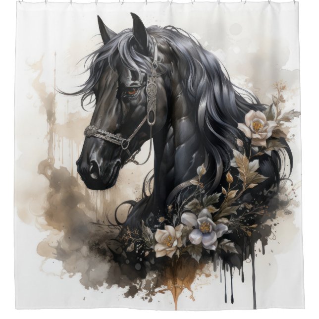 Black beauty horse portrait (Front)