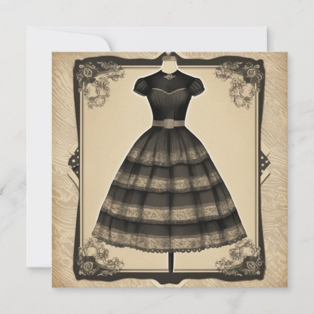 Black Beauty in a Card: Timeless and Versatile Invitation (Front)