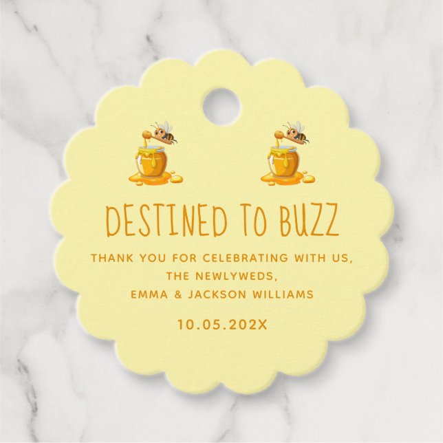 Black Bee Honey Label Metallic Gold Text  (Front)