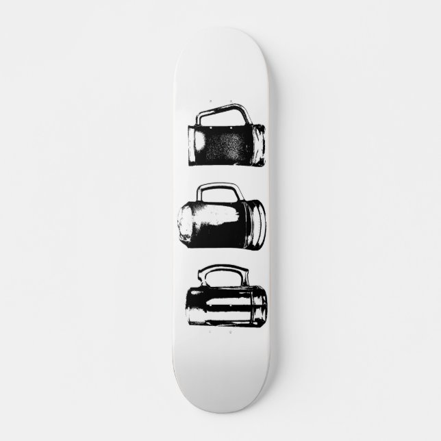 Black Beer Mug Silhouette // Skateboard (Front)