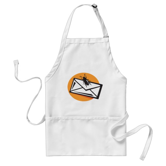 Black Beetle Insect on Envelope Standard Apron (Front)
