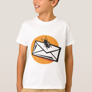 Black Beetle Insect on Envelope T-Shirt
