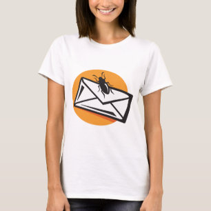 Black Beetle Insect on Envelope T-Shirt