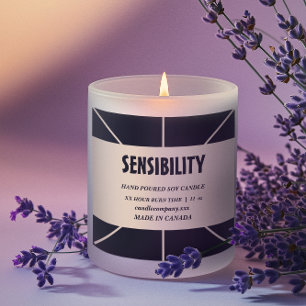 Black Beige Candle Product Square Sticker