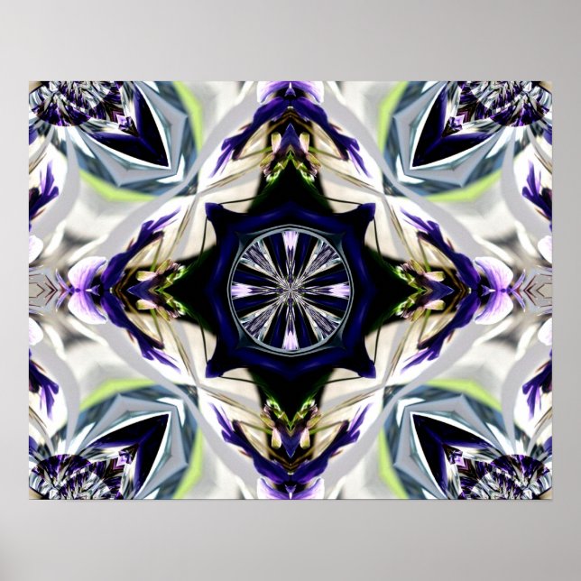 Black Beige Grey Geometric Poster (Front)