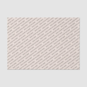 Black & Beige Minimal Custom Text Business Tissue Paper