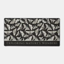 Black Beige Moth Pattern Entomologist Gifts