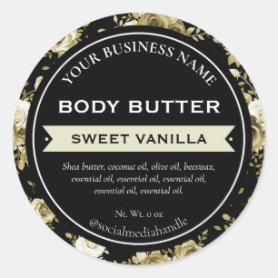 Black Beige Sweet Vanilla Product Labels