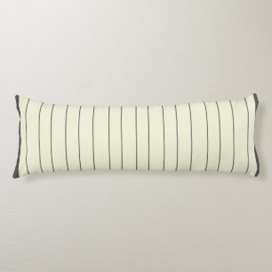 Black Beige Vertical Stripe Pattern Body Pillow