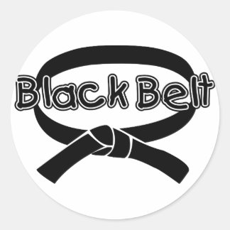 Black Belt 2 Classic Round Sticker
