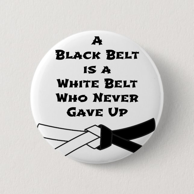 Black Belt 2 Inch Round Button (Front)