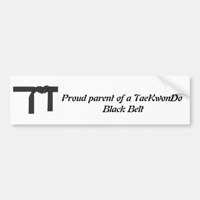 Black Belt bumper sticker (Front)