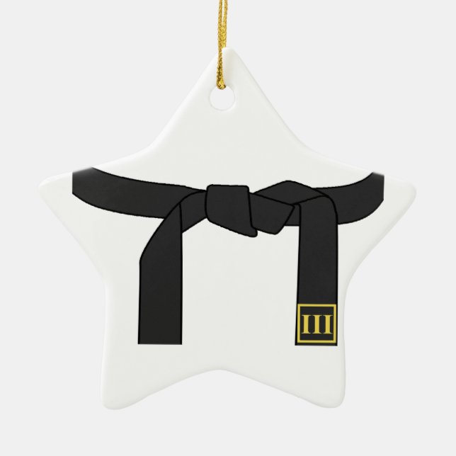 Black Belt Ceramic Ornament (Front)