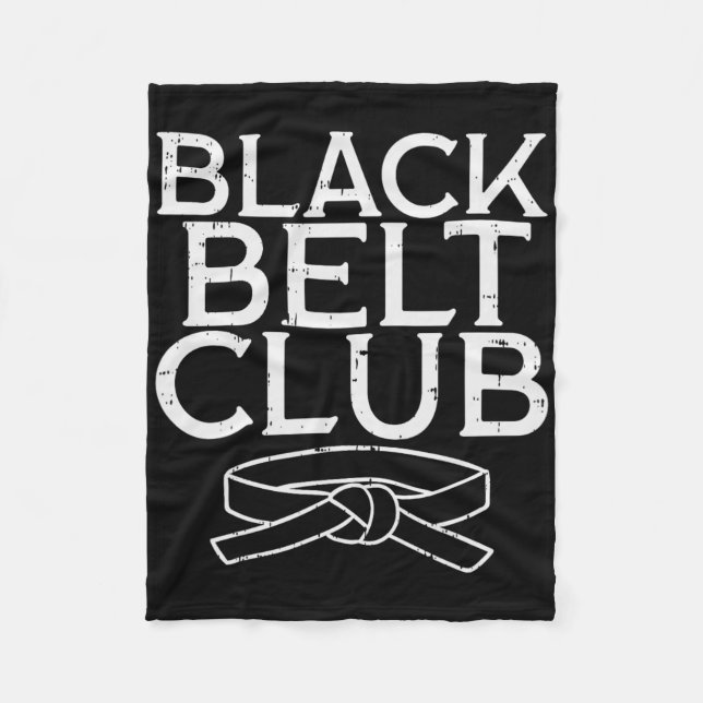 Black Belt Club Cool Karate Taekwondo Kung Fu Jiu  Fleece Blanket (Front)